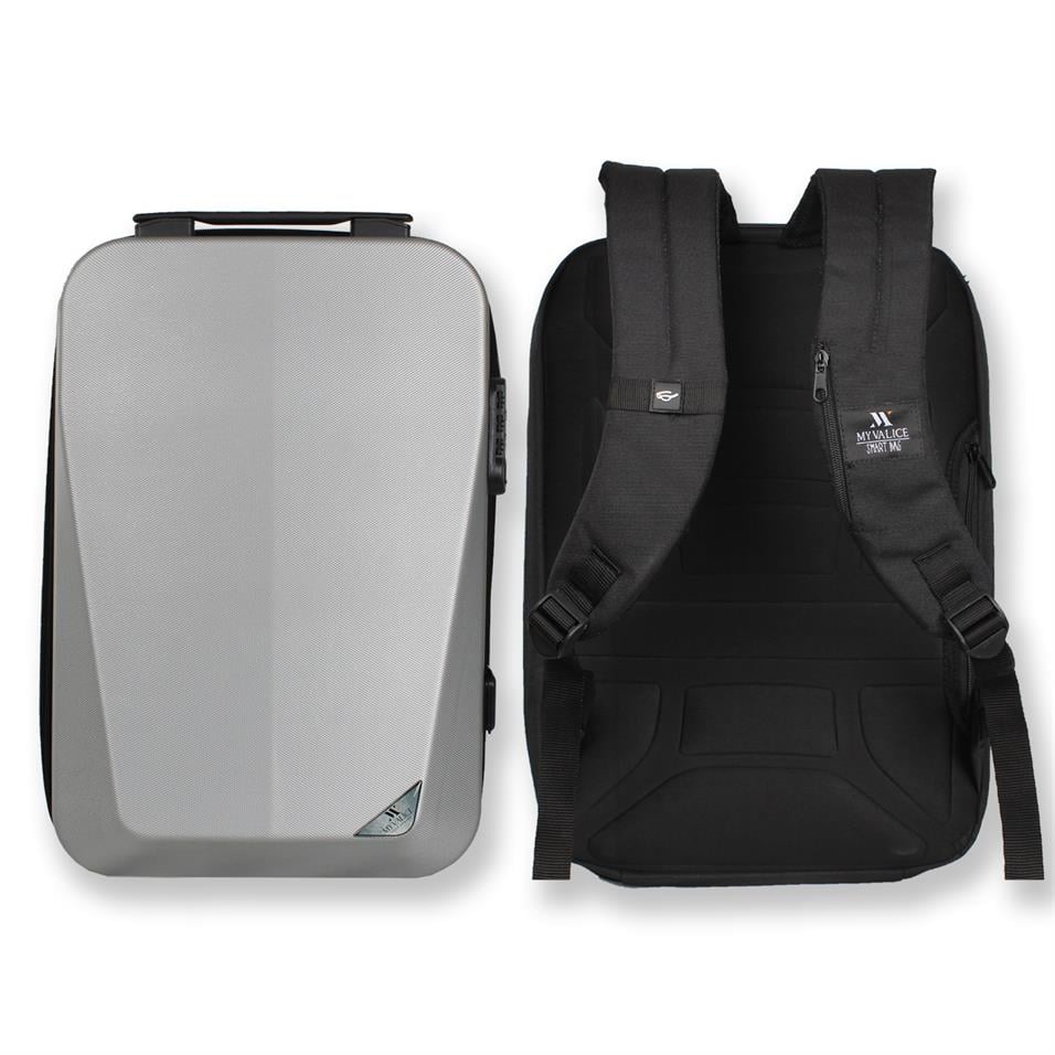 My Valice Smart Bag STRONG Usb Şarj Girişli Unisex ABS Akıllı Sırt Çantası Gri