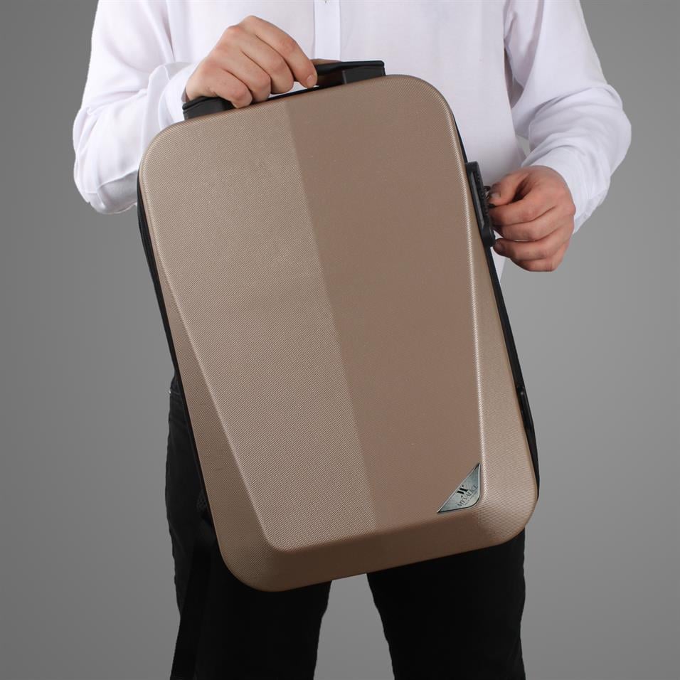 My Valice Smart Bag STRONG Usb Şarj Girişli Unisex ABS Akıllı Sırt Çantası Gold