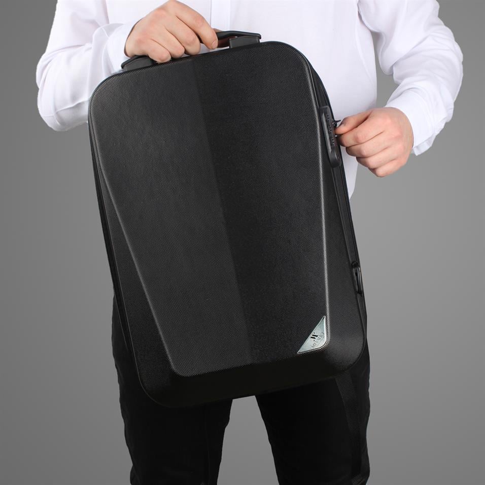 My Valice Smart Bag STRONG Usb Şarj Girişli Unisex ABS Akıllı Sırt Çantası Siyah