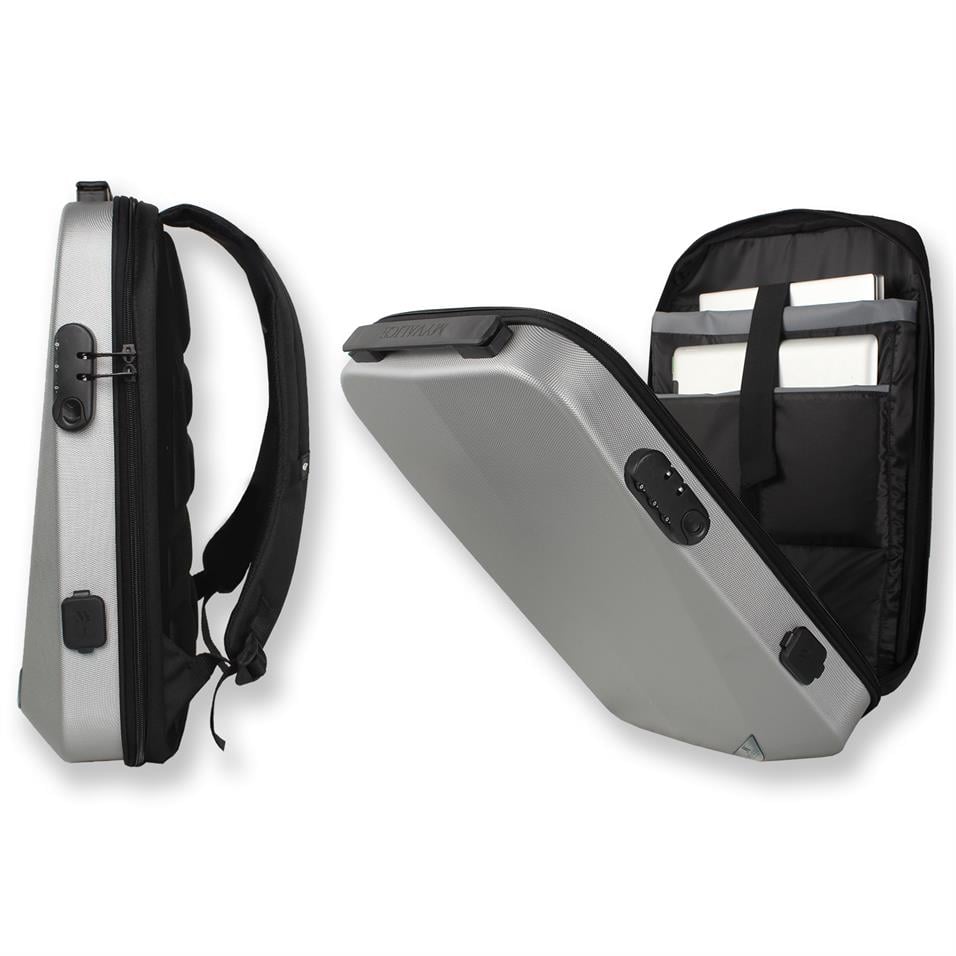 My Valice Smart Bag STRONG Usb Şarj Girişli Unisex ABS Akıllı Sırt Çantası Gri