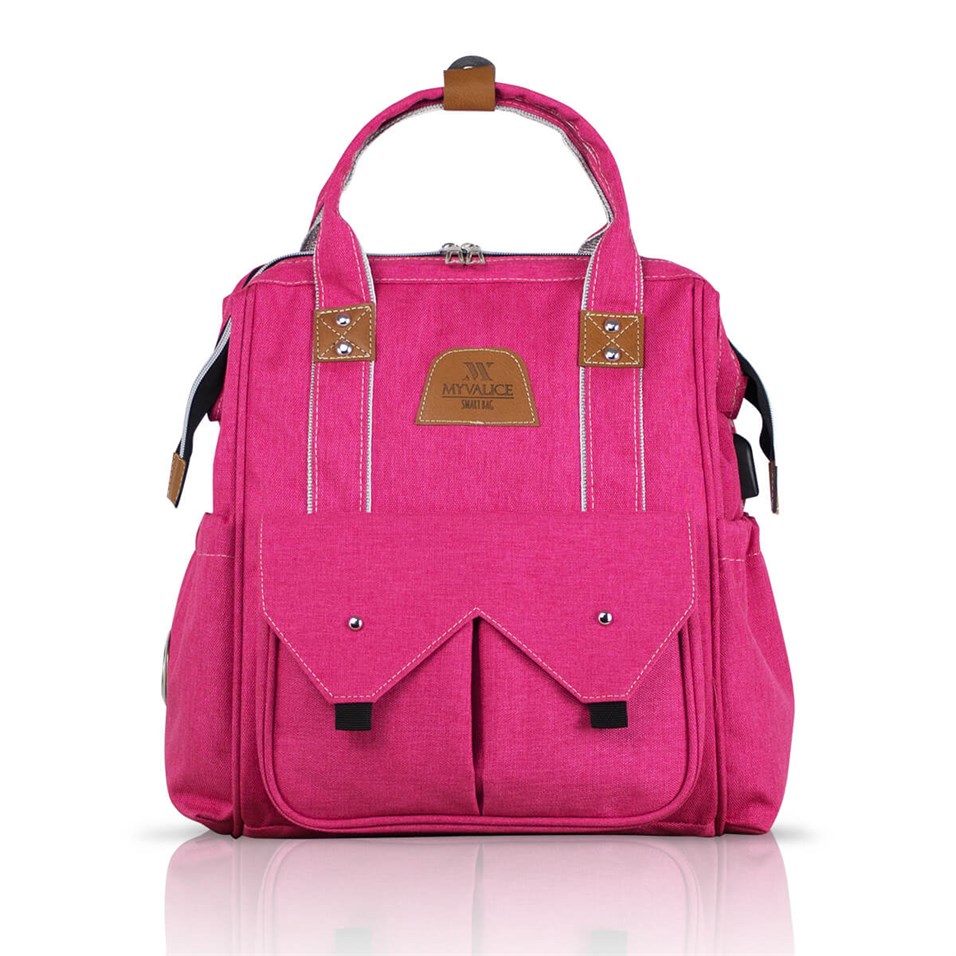 My Valice Smart Bag Sweet Usb'li Anne Bebek Bakım ve Sırt Çantası Pembe