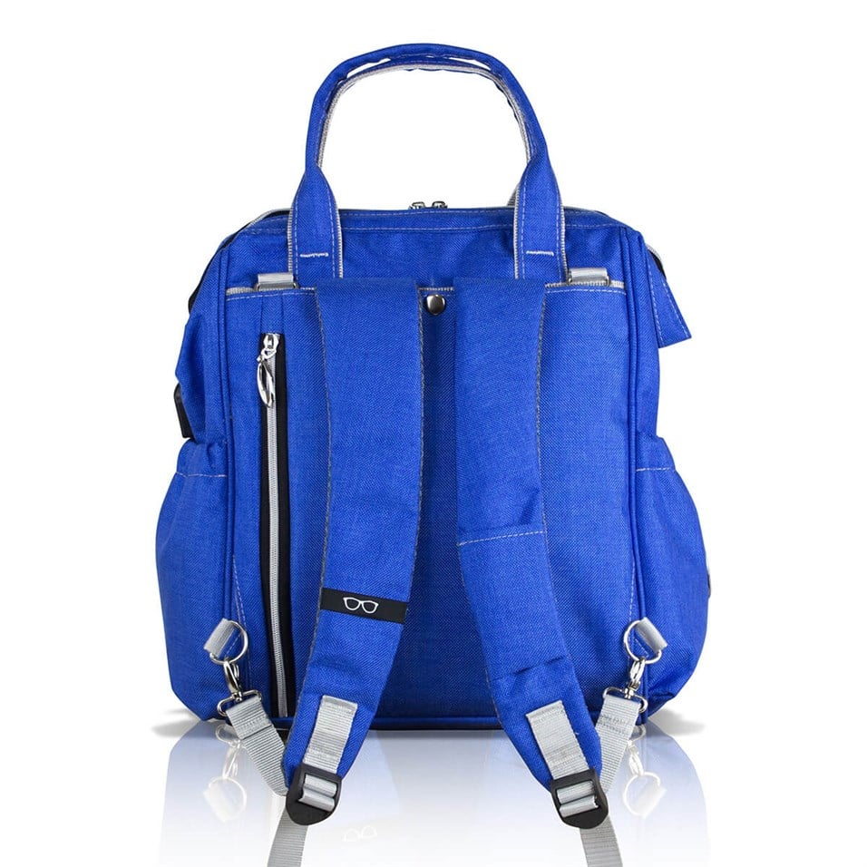 My Valice Smart Bag Tiny Usb'li Anne Bebek Bakım ve Sırt Çantası Saks Mavi