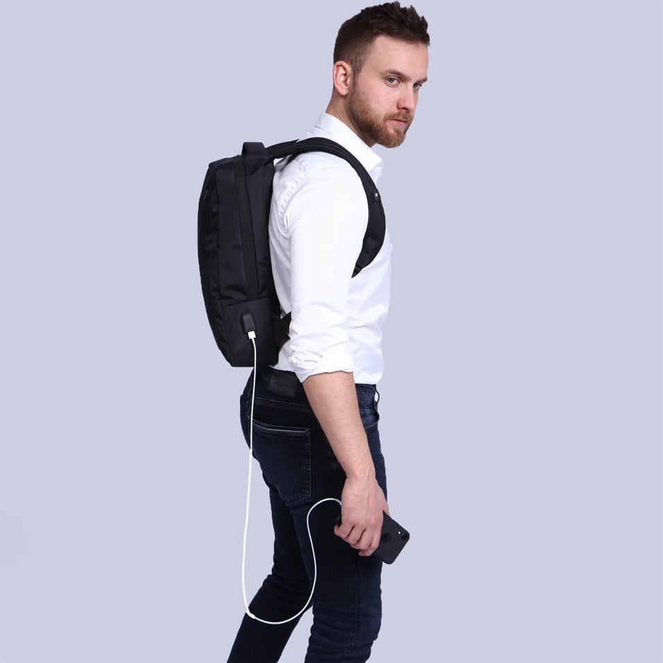 My Valice Smart Bag With USB Charging Port Backpack 1209 Black