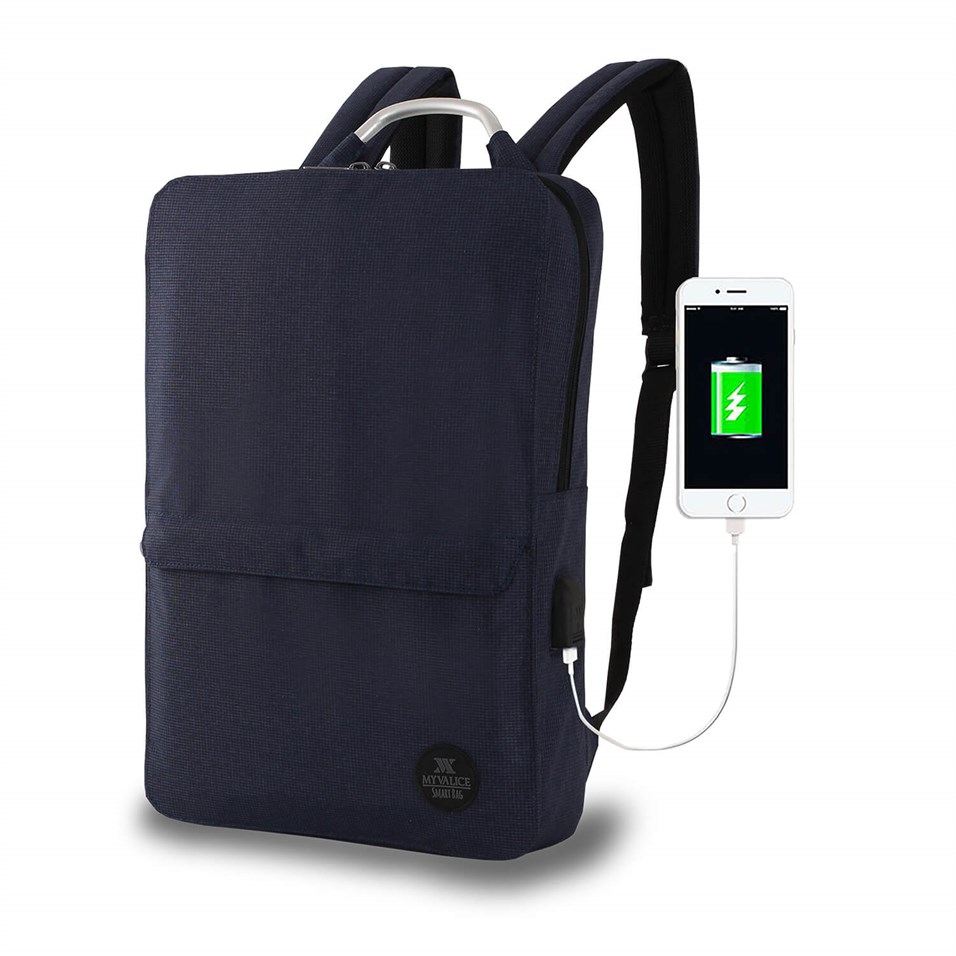 My Valice Smart Bag Usb Şarj Girişli Akıllı Sırt Çantası 1210 Lacivert