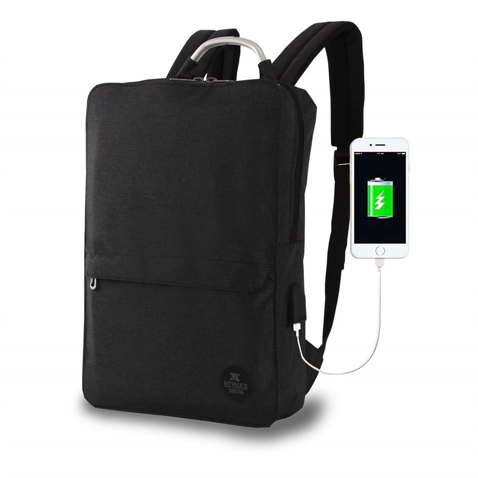 My Valice Smart Bag Usb Şarj Girişli Akıllı Sırt Çantası 1210 Siyah