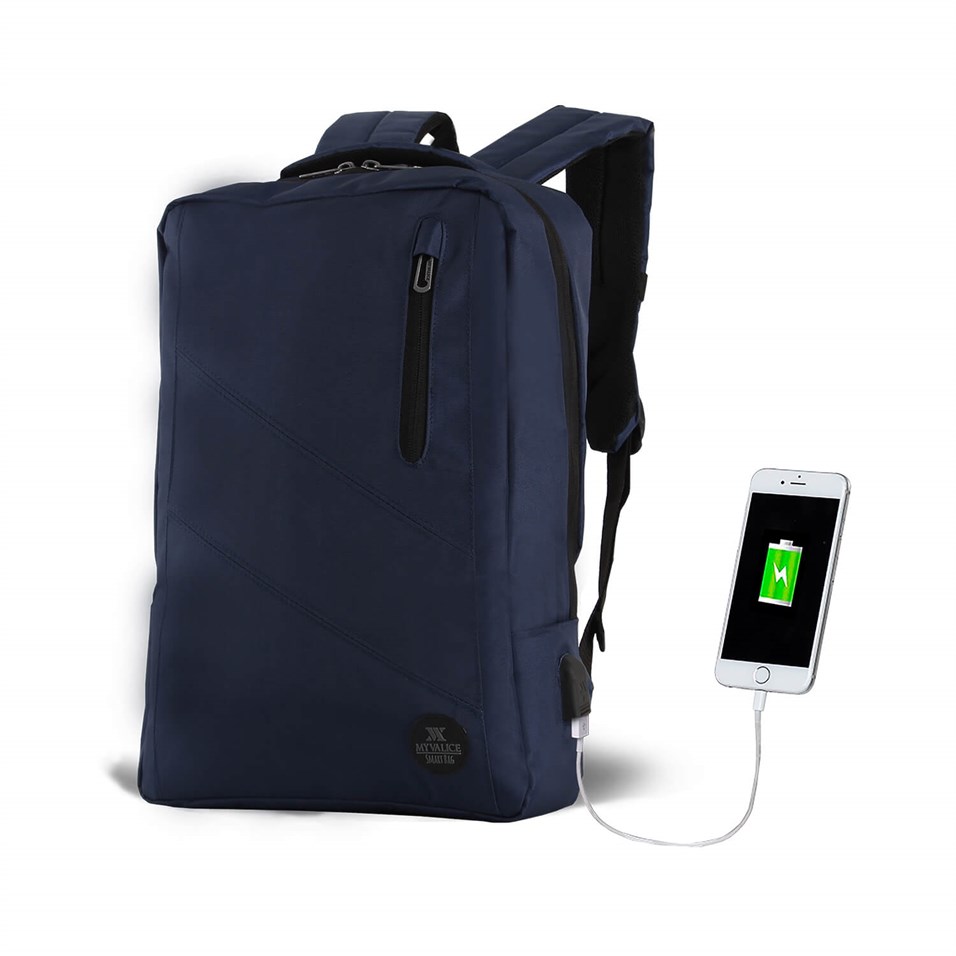 My Valice Smart Bag Usb Şarj Girişli Akıllı Sırt Çantası 1209 Lacivert