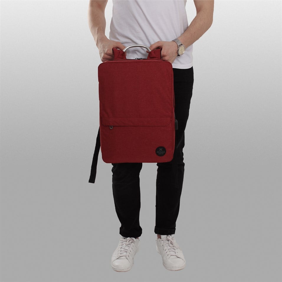 My Valice Smart Bag Usb Şarj Girişli Akıllı Sırt Çantası 1210 Bordo
