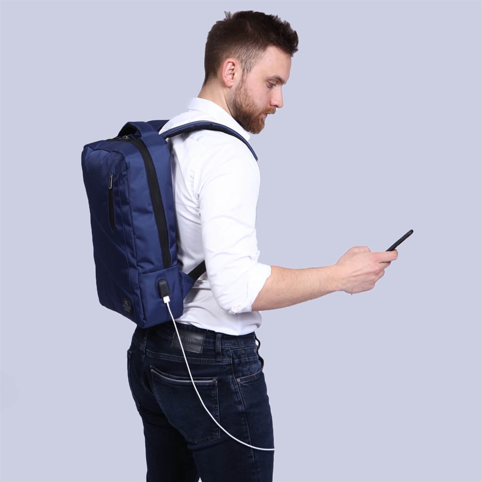 My Valice Smart Bag Usb Şarj Girişli Akıllı Sırt Çantası 1209 Lacivert