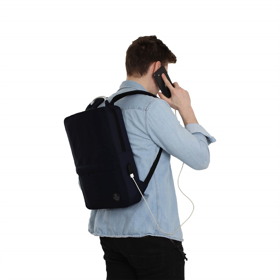 My Valice Smart Bag Usb Şarj Girişli Akıllı Sırt Çantası 1210 Siyah