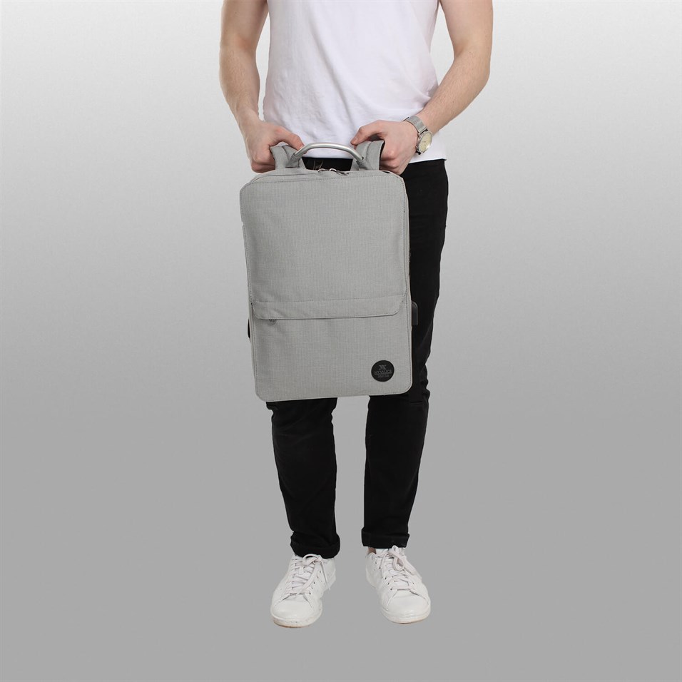 My Valice Smart Bag Usb Şarj Girişli Akıllı Sırt Çantası 1210 Gri