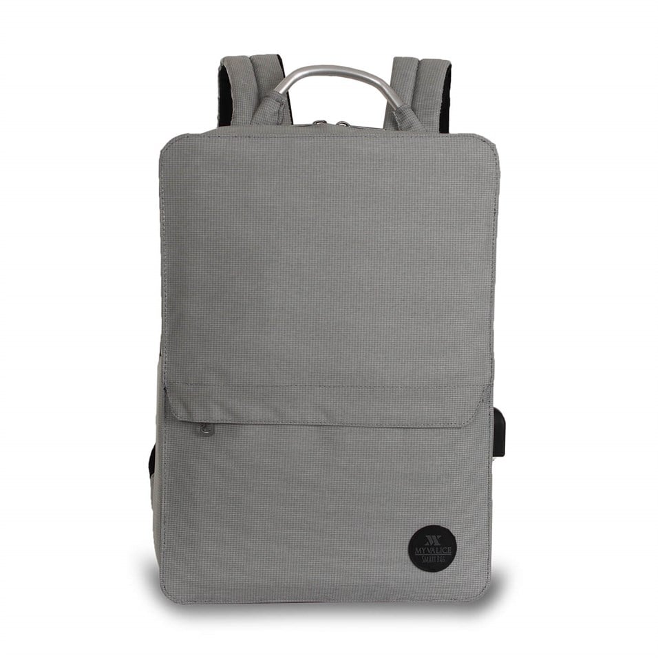 My Valice Smart Bag Usb Şarj Girişli Akıllı Sırt Çantası 1210 Gri