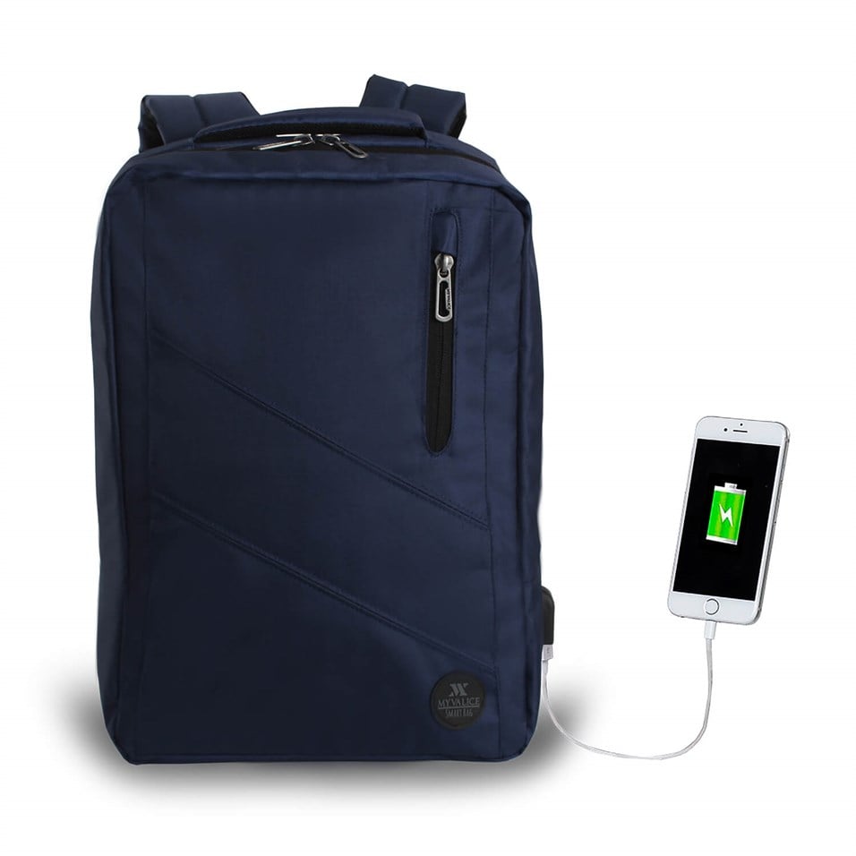 My Valice Smart Bag Usb Şarj Girişli Akıllı Sırt Çantası 1209 Lacivert