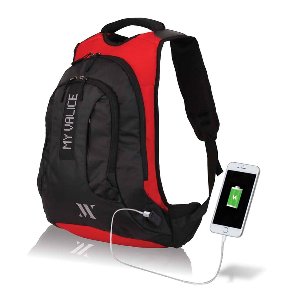 My Valice Smart Bag Usb Şarj Girişli Akıllı Sırt Çantası 1202 Kırmızı