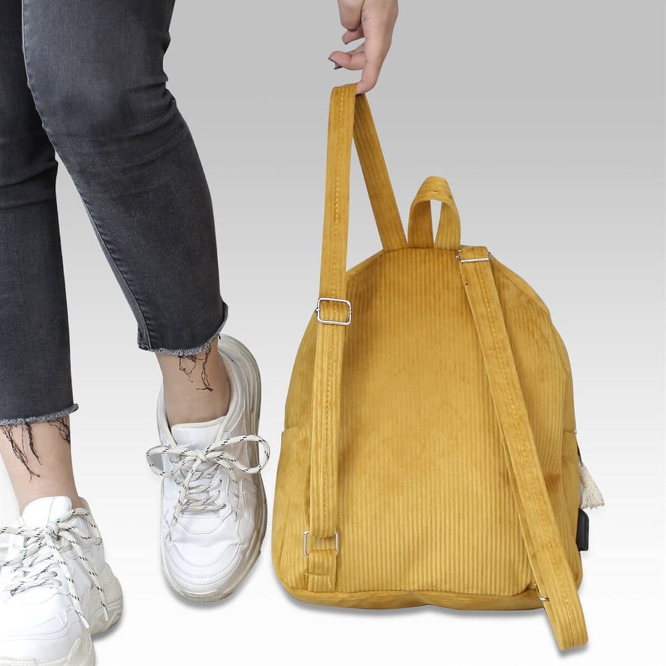 My Valice Smart Bag Usb Şarj Girişli Sırt Çantası 1201 Hardal