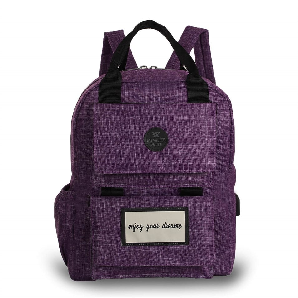 My Valice Smart Bag Usb'li Anne Bebek Bakım ve Sırt Çantası 1403 Mürdüm