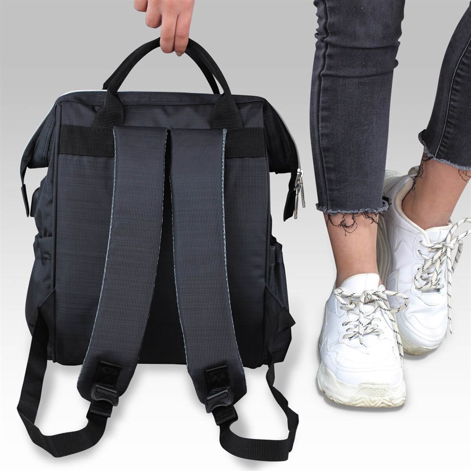 My Valice Smart Bag Usb'li Anne Bebek Bakım ve Sırt Çantası 1401 Siyah