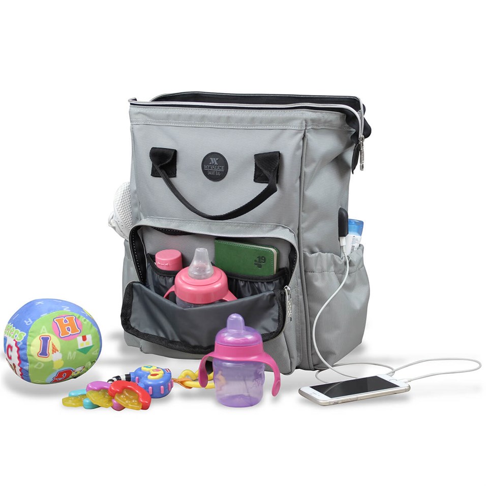 My Valice Smart Bag Usb'li Anne Bebek Bakım ve Sırt Çantası 1401 Mavi