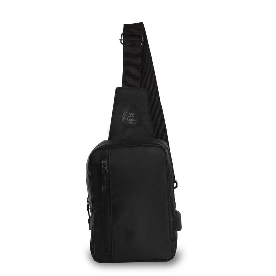 My Valice Smart Bag Usb'li Çapraz Göğüs Çantası 1508 Siyah
