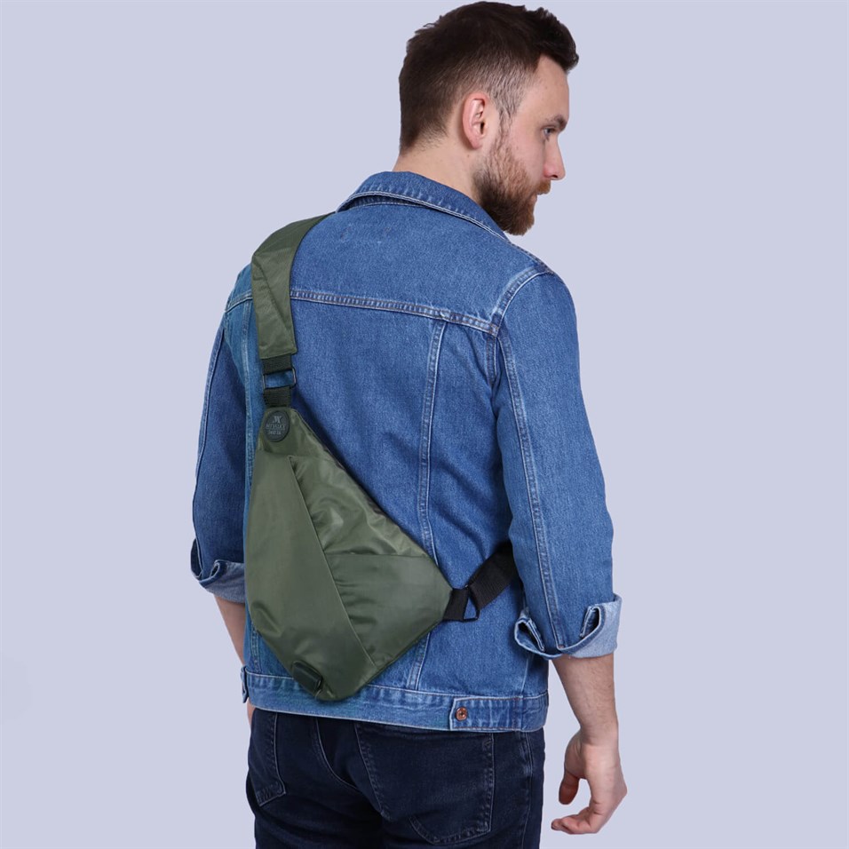 My Valice Smart Bag Usb'li Çapraz Göğüs Çantası Slim 1507 Haki