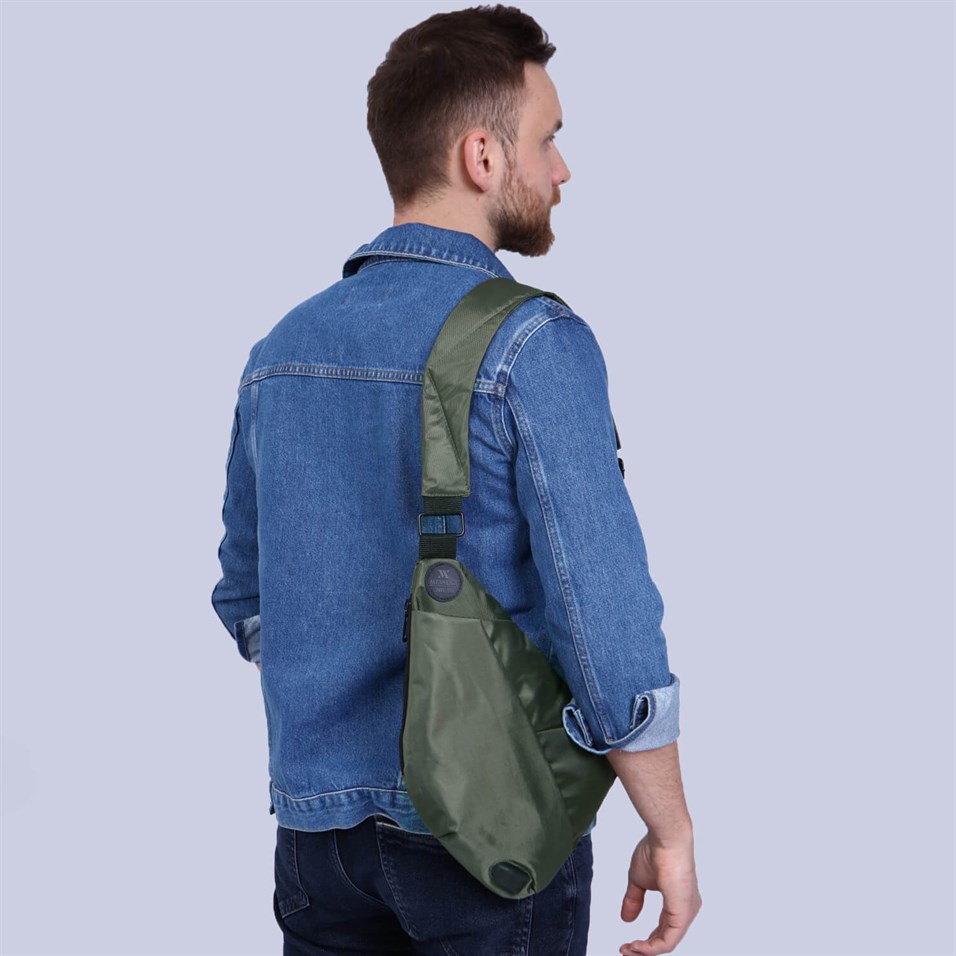 My Valice Smart Bag Usb'li Çapraz Göğüs Çantası Slim 1507 Haki