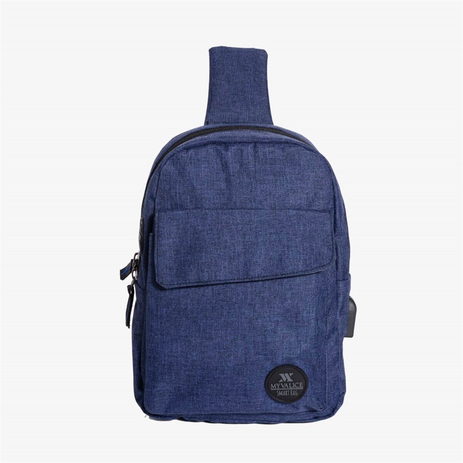 My Valice Smart Bag Usb'li Çapraz Göğüs Çantası 1505 Lacivert