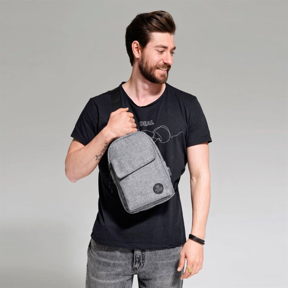 My Valice Smart Bag Usb'li Çapraz Göğüs Çantası 1505 Gri