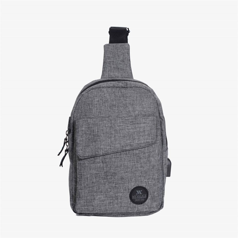 My Valice Smart Bag Usb'li Çapraz Göğüs Çantası 1505 Gri