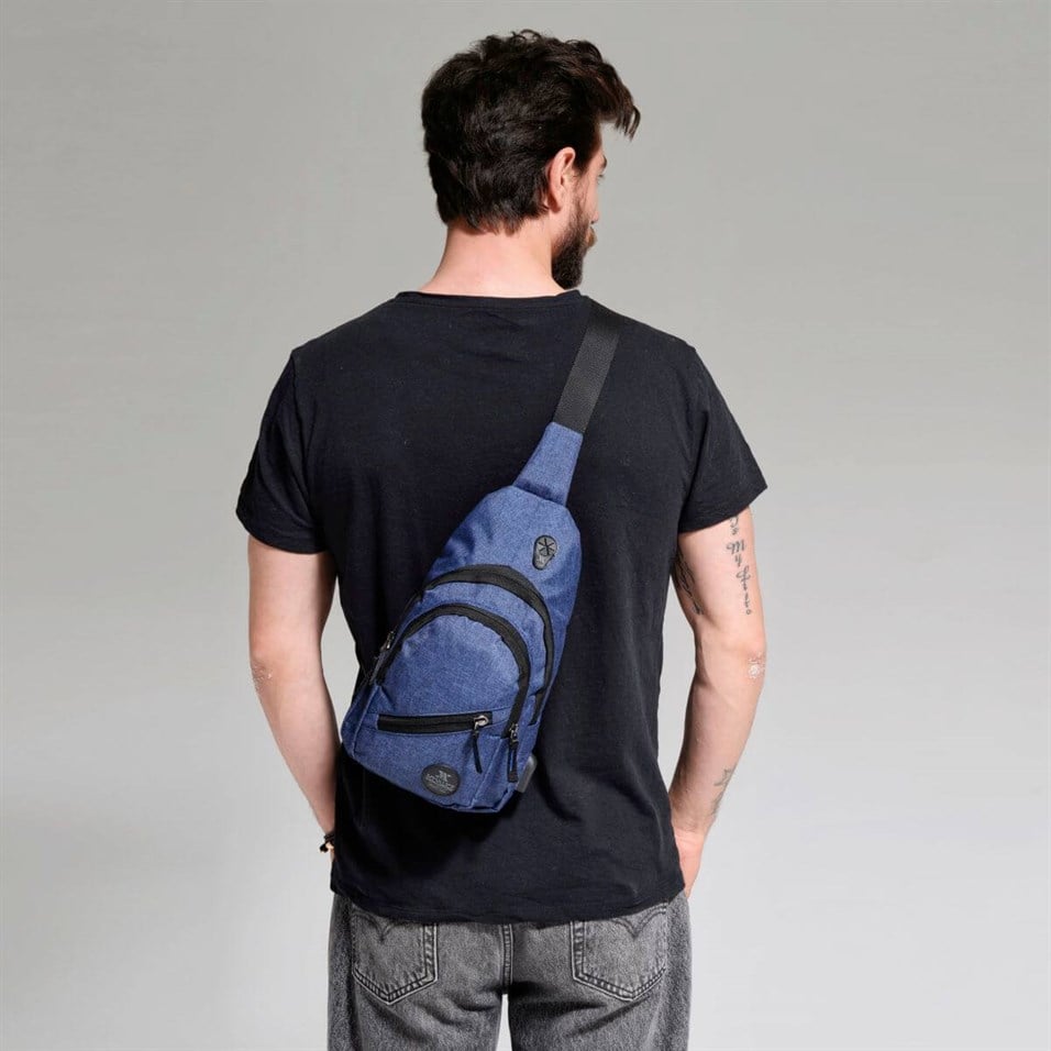My Valice Smart Bag Usb'li Çapraz Göğüs Çantası 1502 Lacivert
