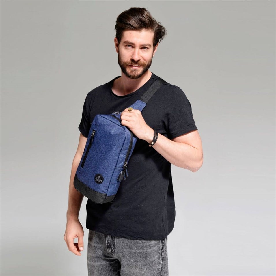 My Valice Smart Bag Usb'li Çapraz Göğüs Çantası 1501 Lacivert