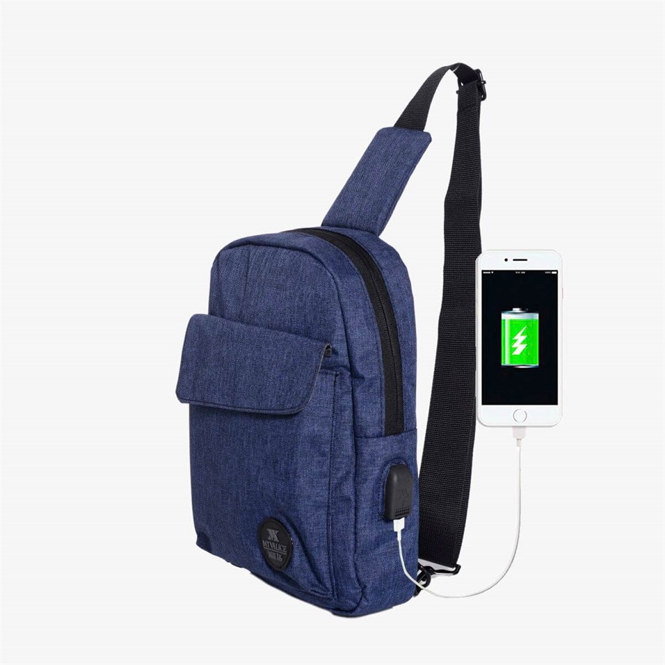 My Valice Smart Bag Usb'li Çapraz Göğüs Çantası 1505 Lacivert