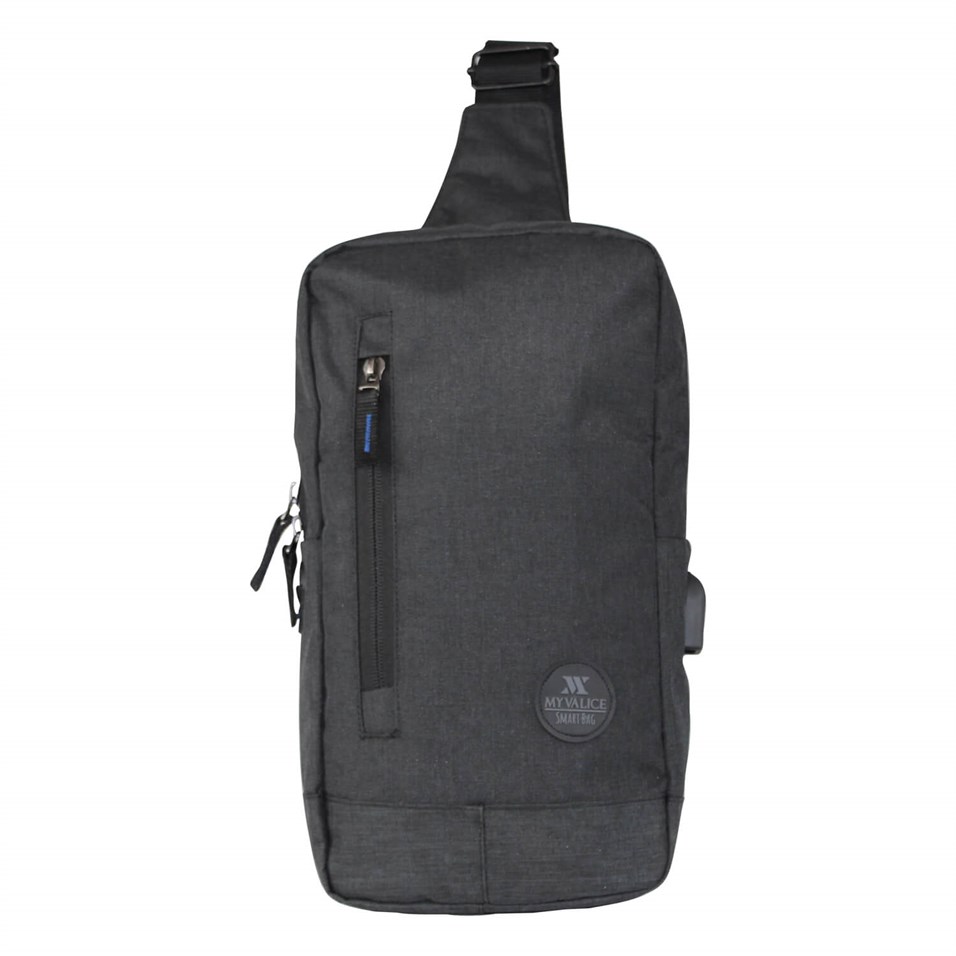 My Valice Smart Bag Usb'li Çapraz Göğüs Çantası 1501 Siyah