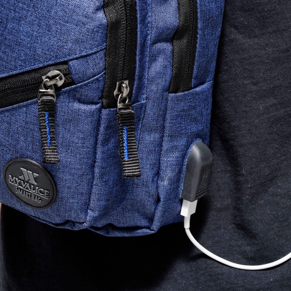 My Valice Smart Bag Usb'li Çapraz Göğüs Çantası 1502 Lacivert