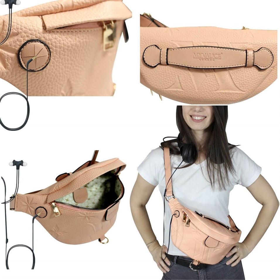 My Valice Smart Bag Usb'li Çapraz Göğüs ve Bel Çantası 1506 Siyah