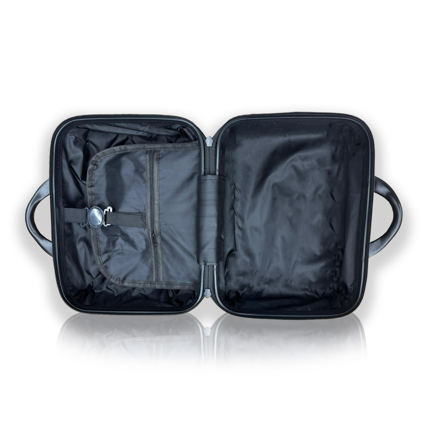 My Valice Solid PP Polipropilen Kırılmaz Makyaj Kabin ve Orta Boy Platin Gri 3'lü Valiz Seti