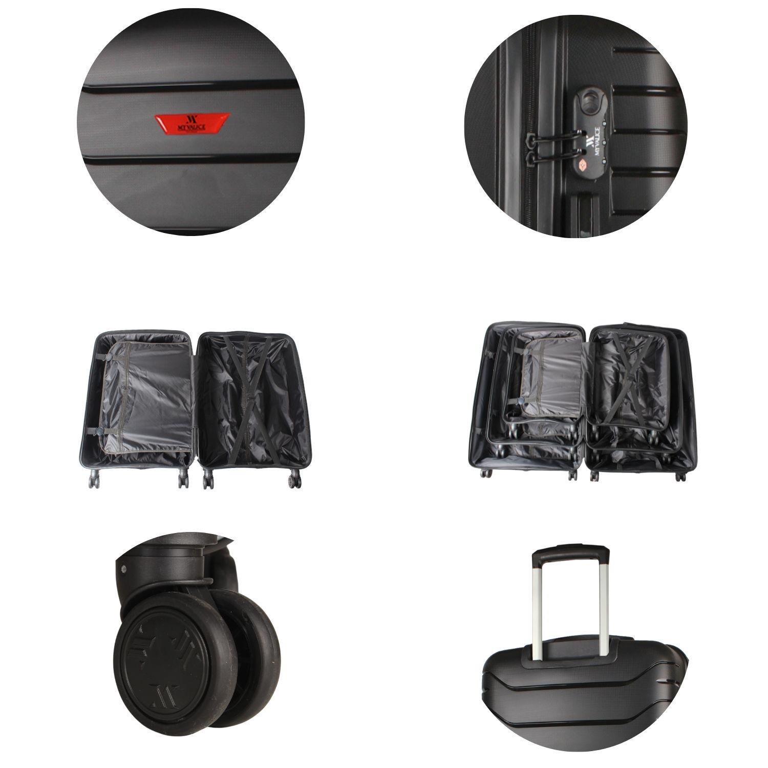 My Valice Solid PP Polipropilen Kırılmaz Büyük Boy Siyah Valiz