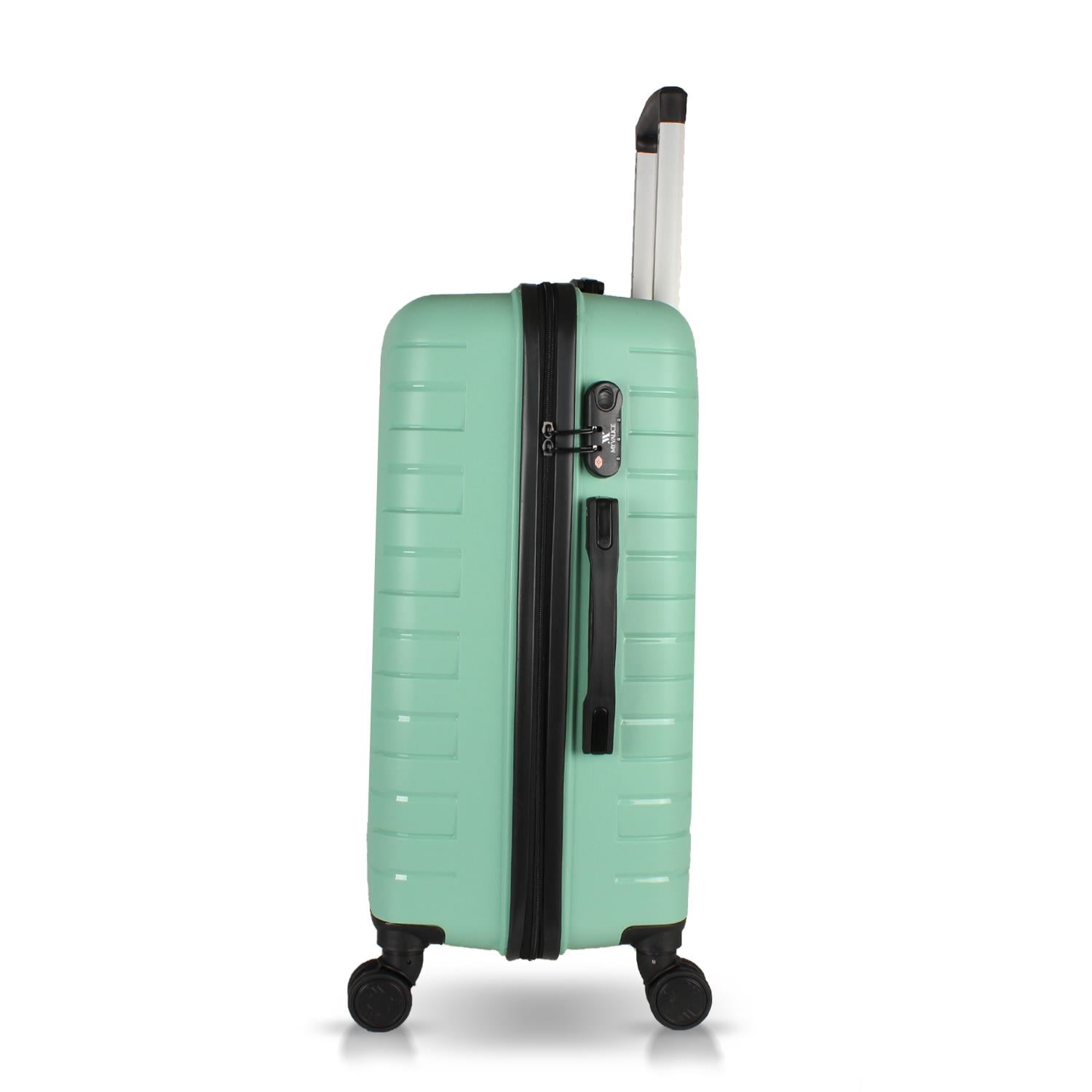 My Valice Solid PP Polipropilen Kırılmaz Makyaj ve Orta Boy Mint Yeşili 2'li Valiz Seti