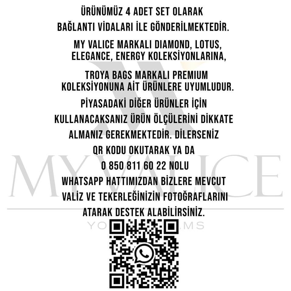 My Valice Valiz Tekerleği Çift Teker 01 4 Adet