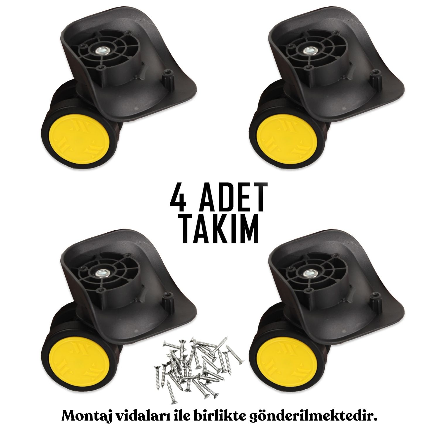 My Valice Valiz Tekerleği Çift Teker 01 4 Adet Sarı