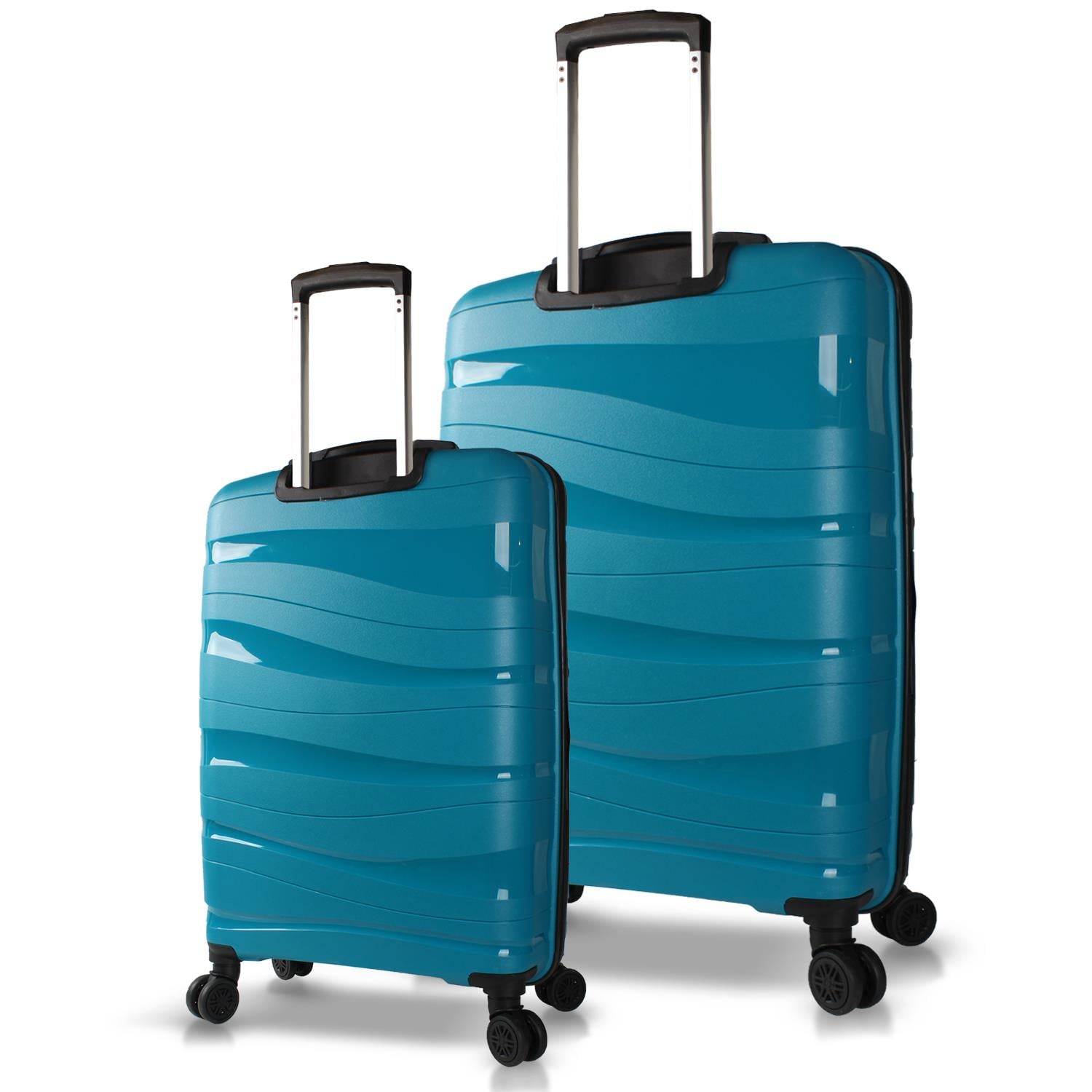 My Valice Wave PP Polipropilen Kırılmaz Kabin ve Büyük Boy Bodrum Yeşili 2'li Valiz Seti