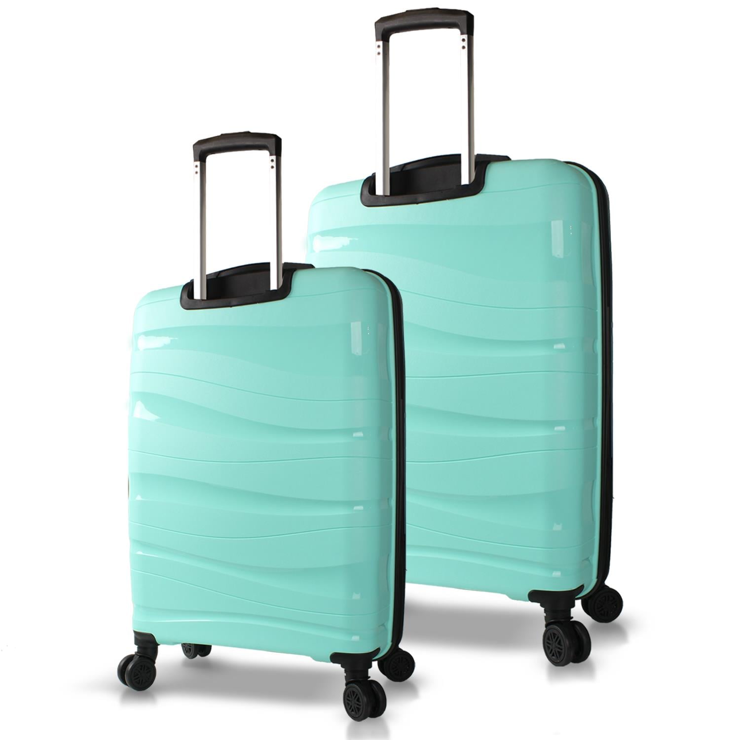 My Valice Wave PP Polypropylene Unbreakable Cabin and Medium Size Set of 2 Luggage Set Sea Green