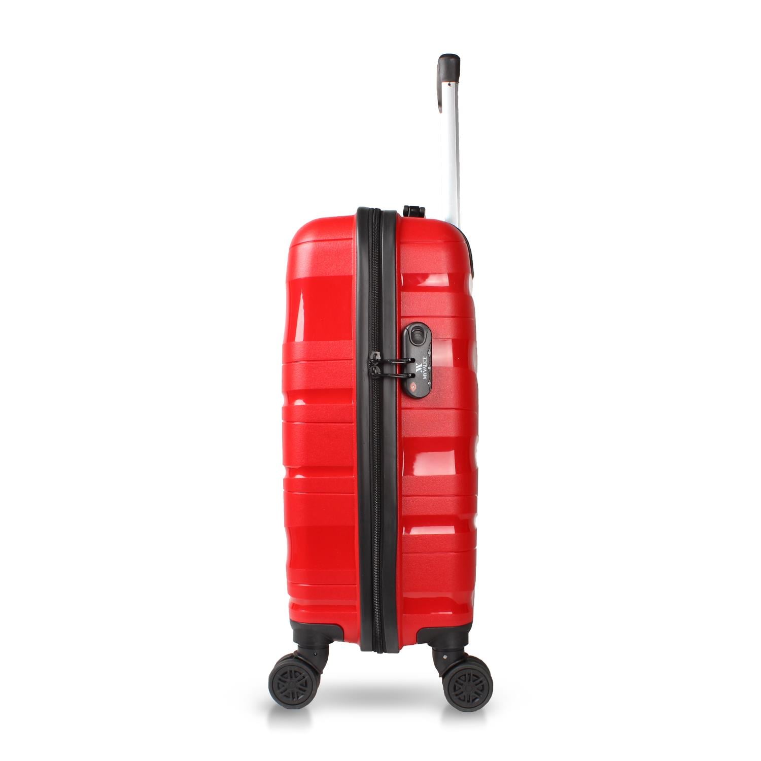 My Valice Wave PP Polypropylene Unbreakable Cabin Size Luggage Red