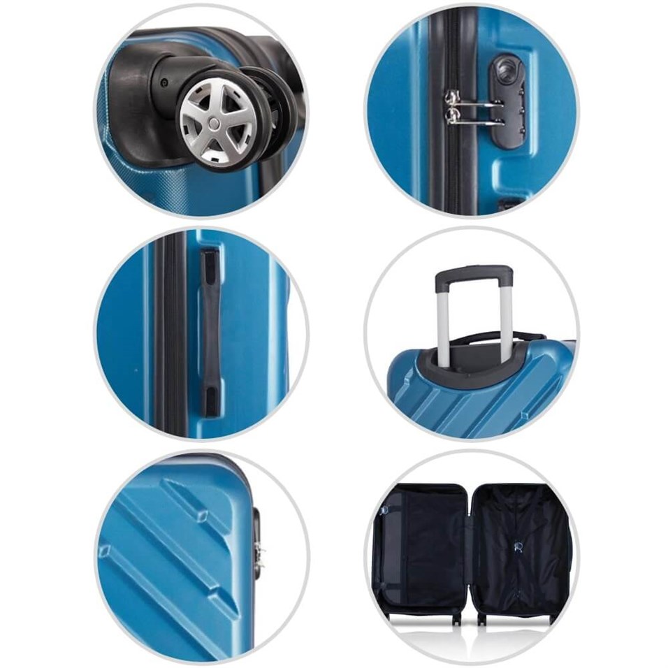 Troya Basic Abs 4'lü Travel Valiz Seti Mürdüm