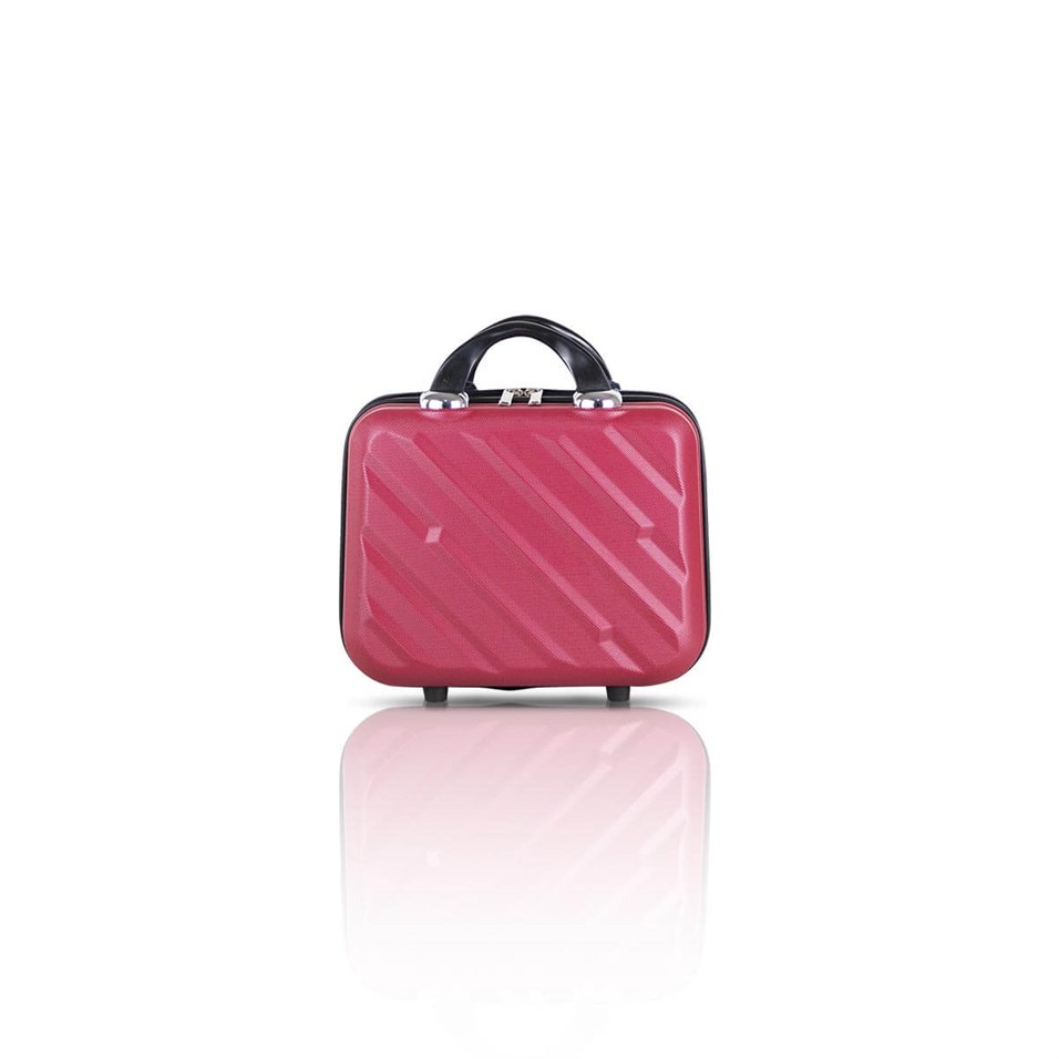 Troya Basic Abs Makyaj Çantası & El Valizi Bordo