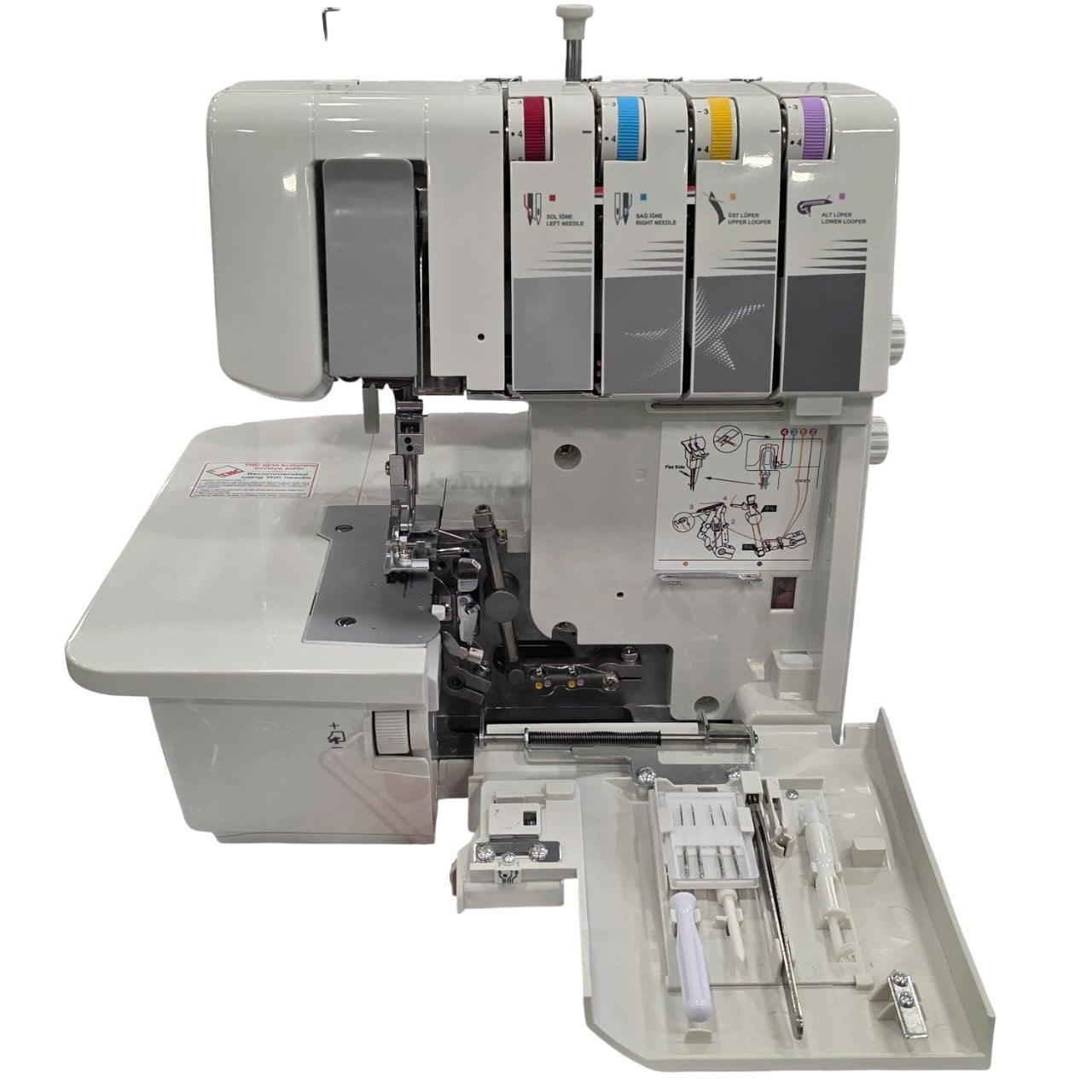  Moonstar 520 Ev Tipi 2-3-4 İplik Overlok Makinası Çok Fonksiyonlu Profesyonel Dikiş Makinası