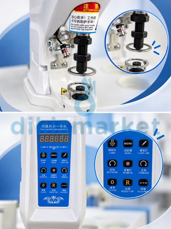 Broderi Elektronik Çıt Çıt Otomatik Pres Çakma Kuşgözü Makinesi / BD-818