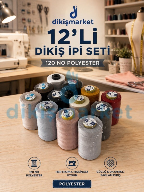 Çağ 120 No 12Li Dikiş İpi Seti
