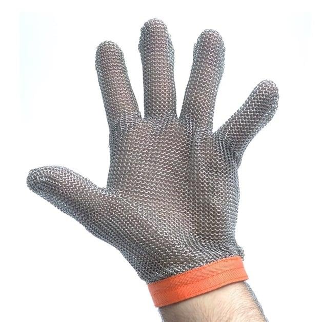 Çelik Örgü Eldiven (5 Parmak)(XL Beden)(%100 Paslanmaz)