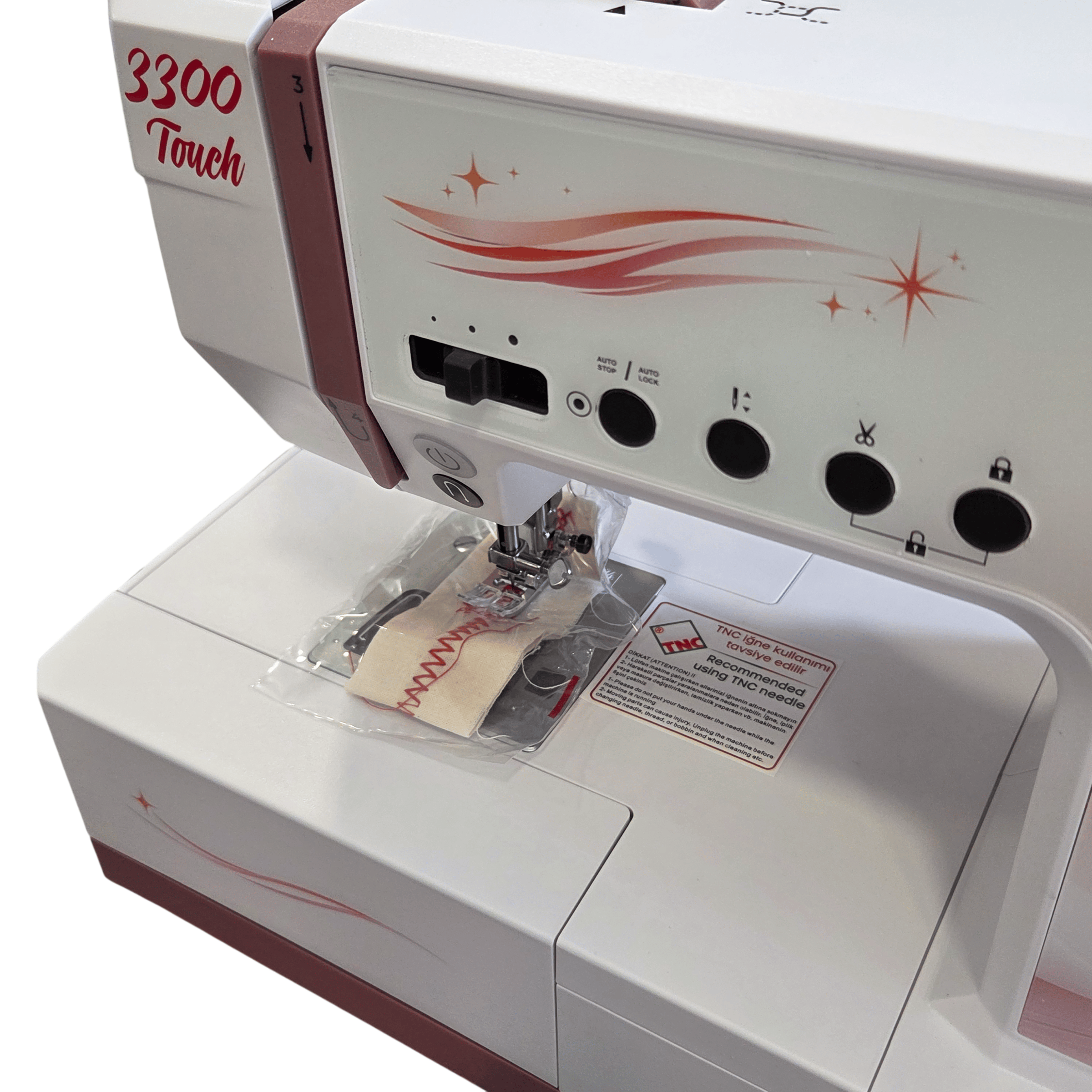 Ev Tipi Elektronik Düz Dikiş Makinesi 300 Desen Dokunmatik Ekran / Model 3300 Touch