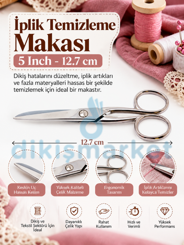 İplik Kesme Makası 5 inç