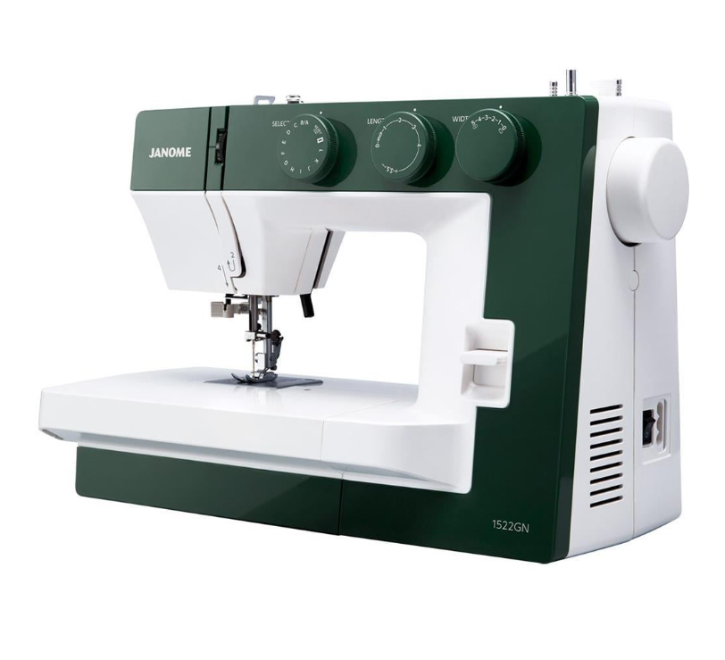 Janome 1522GN Dikiş Makinesi | Ev Tipi Dikiş Makinesi | Aile Tipi Dikiş Makinesi | 23 Adet Değişik Dekoratif Dikiş | 5 mm Genişliğinde Zigzak | Yeşil